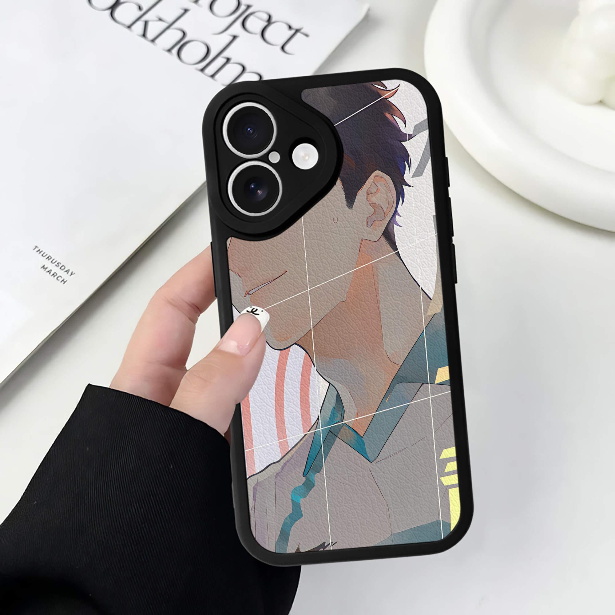 （画像用） ハイキュー!! Haikyu!! 【iPhone 16シリーズ対応】シリコンスマホケース（レザー調） 材質：シリコン